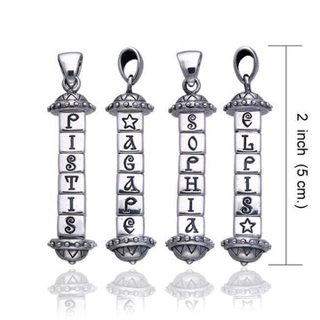 Secret Cylinder Silver Celtic Pendant TPD486 - Jewelry